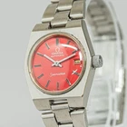 **Working! Needs Service** Vintage OMEGA Seamaster Cal.684 Auto Red 23mm Women's