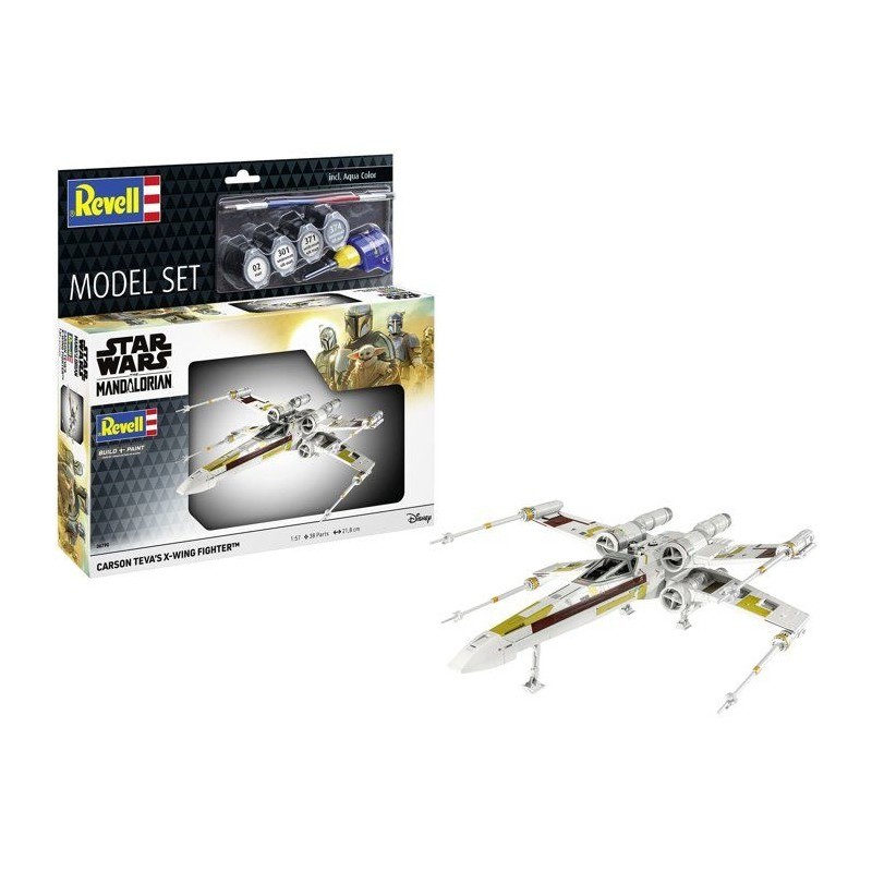 Maquette Star Wars X-Wing Fighter Revell Model Set Mandalorian vaisseau plastique Carson Teva