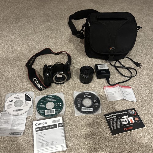Canon EOS Rebel T3i Digital SLR Camera 18 55mm Lens Kit With Bag