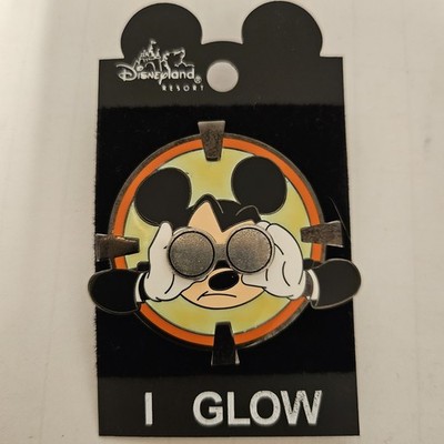 DLR Mickey's Top Secret Mission Pin 'Eyes Like A Hawk' Glow in the Dark LE 3600