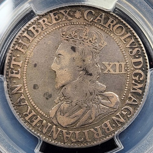 Very Scarce Briot Silver 1631-32 England Shilling Charles I S-4854 | PCGS VF20