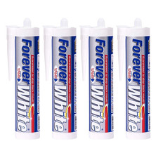 4X FOREVER WHITE CLEAR IVORY EVERBUILD  ANTI-MOULD SILICONE SEALANT STERITOUCH