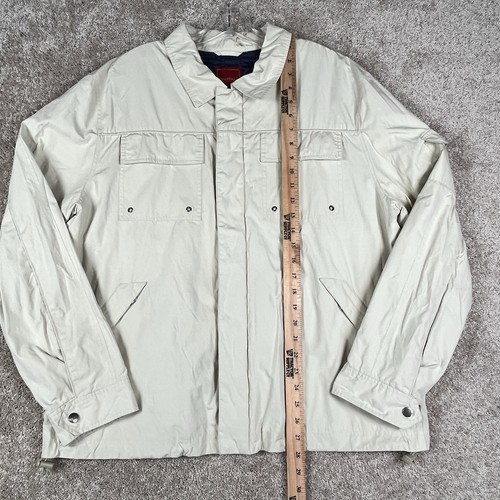 Cole Haan Jacket Mens Size L Beige Windbreaker Full Zip Soft Shell Raincoat - Picture 5 of 12
