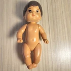 Vintage 1976 Mattel Child Doll, Molded Hair Brown Eyes Doll, Indonesia
