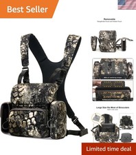 Binocular Harness Chest Pack: Bino Case with Rangefinder Pouch Silent magne...