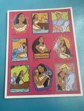 Vintage Disney Pocahontas Sticker Sheet