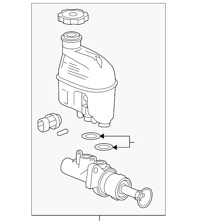 Genuine GM Brake Master Cylinder Assembly 25952633 - Image 4 of 4