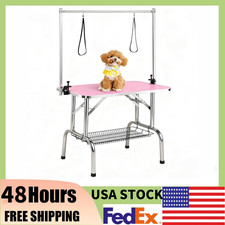 30''/36''/42'' Pet Dog Grooming Table 2 Adjustable Arm 330Lb Capacity w/Mesh Tra