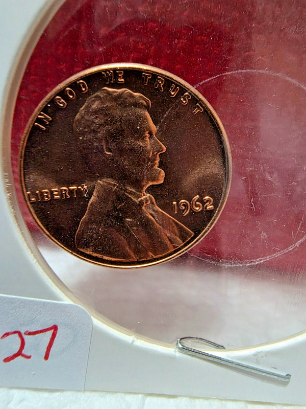 1962 P Lincoln Memorial Cent Choice BU 1c Brilliant Uncirculated OBW