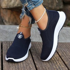 Women's Slip On Sneakers Breathable Casual Walking Shoes Lightweight Trainers