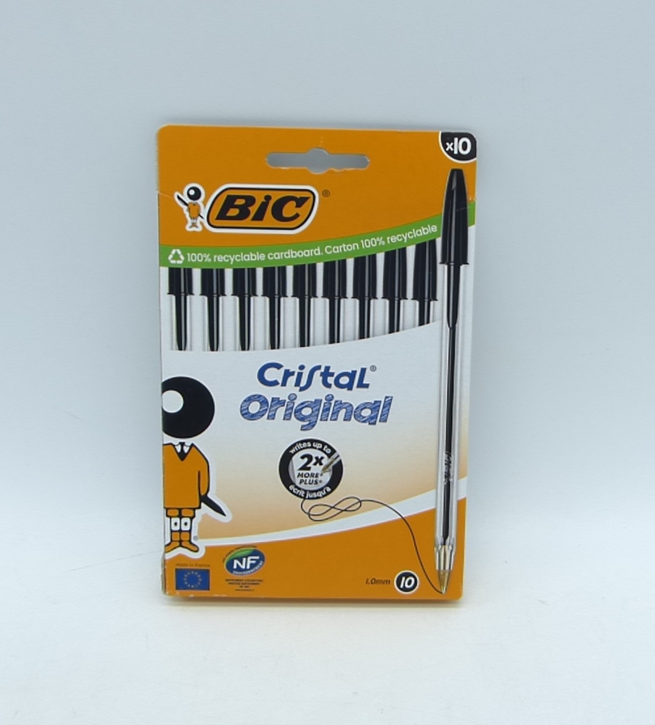 Bic Schwarz Kugelschreiber Cristal Original 0.4Mm 10Er Set - Image 2