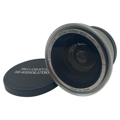 Bower Titanium Digital Super Wide 0.42X AF Macro Lens w Caps Japan