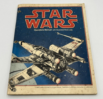 1983 Atari Star Wars Operators Manual with Illustrated Parts Lists
