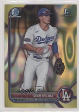 2022 Bowman Draft Chrome Yellow Lava Refractor 75/75 Sean McLain #BDC-50 sc8