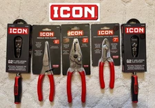 NEW!  5pc.  ICON TOOLS BUNDLE INCLUDES G2 RATCHETS,  PLIERS & MORE $215 VALUE !!