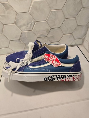 Vans Men’s Old Skool Low Top Blue Suede Canvas Sneakers Size 11 NWT Off The Wall