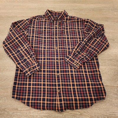 Duluth Trading Co Relaxed Fit Flannel Shirt Men M Plaid Gorpcore Workwear