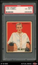 1933 Goudey #234 Carl Hubbell Giants HOF MVPw PSA 4 - VG/EX