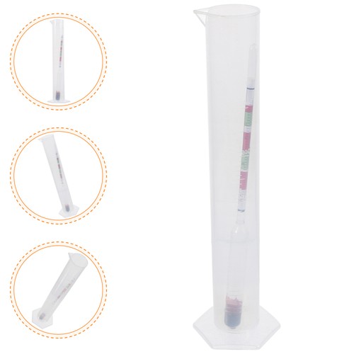 Hydrometer Kit For Alcohol Testing With Triple Scale And Test Cylinder