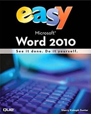 Easy Microsoft Word 2010 UK Edition Paperback Sherry Kinkoph Gunt