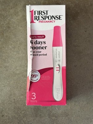 Early Result Pregnancy Test, 3 Pack Packaging  Test Box Damage Exp 06/27