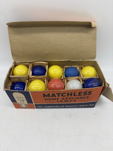 Vintage MATCHLESS Home Appliance Lamps 10 Miniature Bulbs 10 Watt C 9-1/2 WORKS