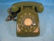 Vintage Northern Telecom Rotary Desk Phone Bell Systems Avocado Green Free Ship