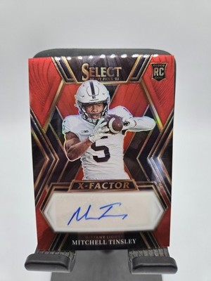 2023 Mitchell Tinsley Rookie Card Auto Panini Select Red X-Factor #XS-MTI