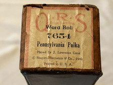 Player Piano Roll QRS Word Roll 7654 Pennsylvania Polka by J Lawrence Cook