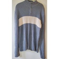 Polo Ralph Lauren Mens Size XL Half Zip Sweater American Flag Cotton Ribbed