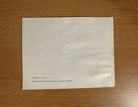 Bandai Golf  Challenge Pebble Beach - Nintendo NES - Instruction Manual Only