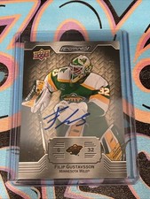 Filip Gustavsson 04/50 Auto 2023-24 Upper Deck Engrained Minnesota Wild (JD1)