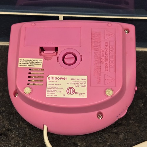 Girl Power Pink Alarm Clock Radio With Night Light GirlPower GP808 Fully Working - Picture 7 of 9
