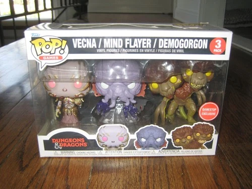 Funko Pop! Games Stranger Things 3 Pack Vecna Mind Flayer Demogorgon D & D New!