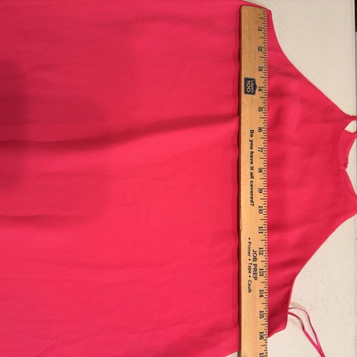 Pink Rose Bright Pink Halter Dress Women Size XS Double Ruffle Hem Swing Strappy - Picture 6 of 9