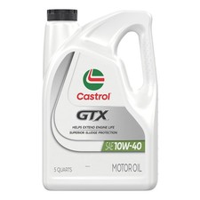 Castrol GTX 10W-40 Conventional Motor Oil, 5 Quarts 5 Quarts, Amber 34.32 per gallon