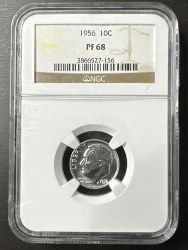 1956 Roosevelt Silver Dime 10c NGC PF 68
