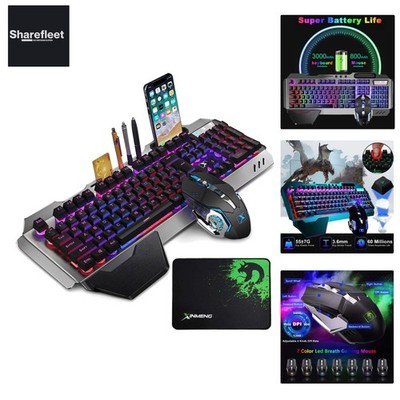 LexonElec Wireless 2.4G Rechargeable Keyboard Mouse Set 3000mAh Large Capa...