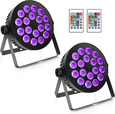 180W RGBW Par Lights DMX - LED Stage Par Lights 2 Pack with 4IN1 Quad Smooth Col