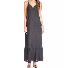 Michael Kors Sleeveless Strappy Mini Studded Ruffle Hem Maxi Sundress