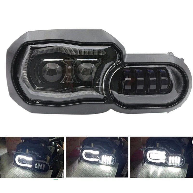 LED Headlight DRL Headlamp Projector For BMW F800GS F650GS F700GS ADV F800R - Image 3 of 4