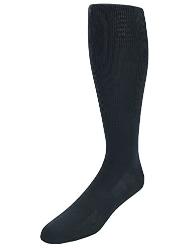 4Pairs Mens Diabetic Over the Calf Breathable Socks w/NonBinding Top 10-13 Black - Picture 4 of 7