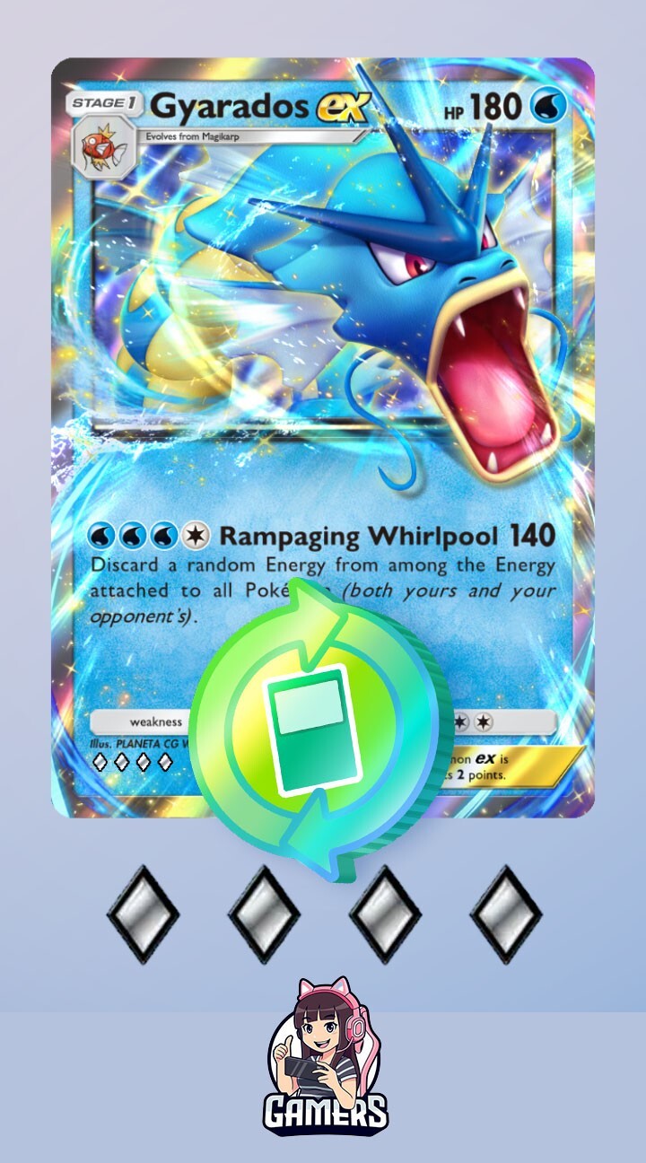 Pokemon TCG Gyarados EX Foil Trading Card English Edition Diamond Rare