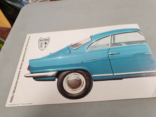 1964 NSU SPORT PRINZ Original Sales Brochure - Picture 7 of 7