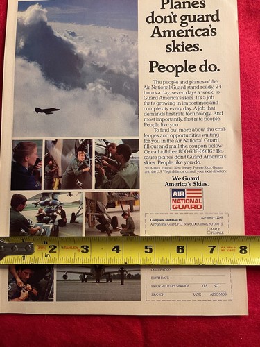 Vintage 1982 Air National Guard Print Ad Recruitment Ad - Picture 6 of 7