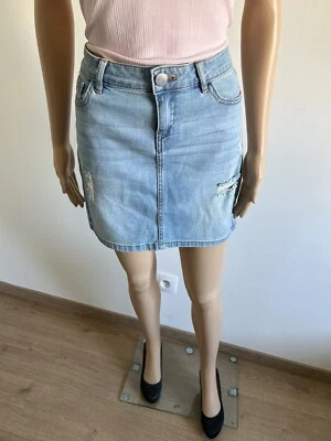 Jupe en jean bleue claire Morgan taille 38 jamais portée - Photo 1/4