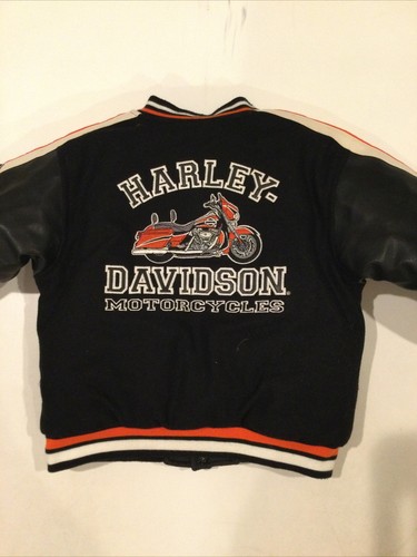 Youth Kids Harley Davidson Motorcycles Reversible Varsity Bomber Jacket SZ 4 - Picture 5 of 9