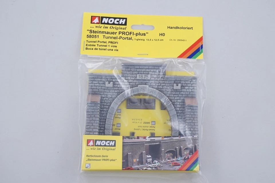 Noch Tunnel Portail Profi-Plus Simple Rail 13, 5x13cm H0 58051 Modélisme - Photo 1/1