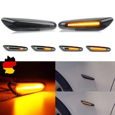 2X LED Seitenblinker Blinker Schwarz Für BMW 3er E90 E91 E92 E93 E46 5er E60 E61