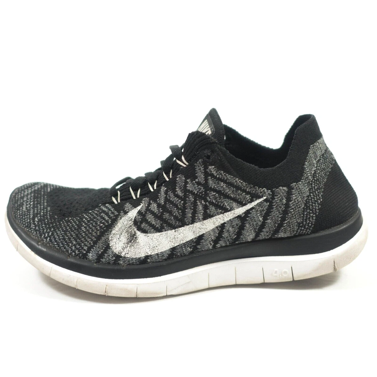 Pickering goochelaar maatschappij Nike Free 4.0 Flyknit Running Shoes - Women&#039;s Size 6.5 - Black White |  eBay